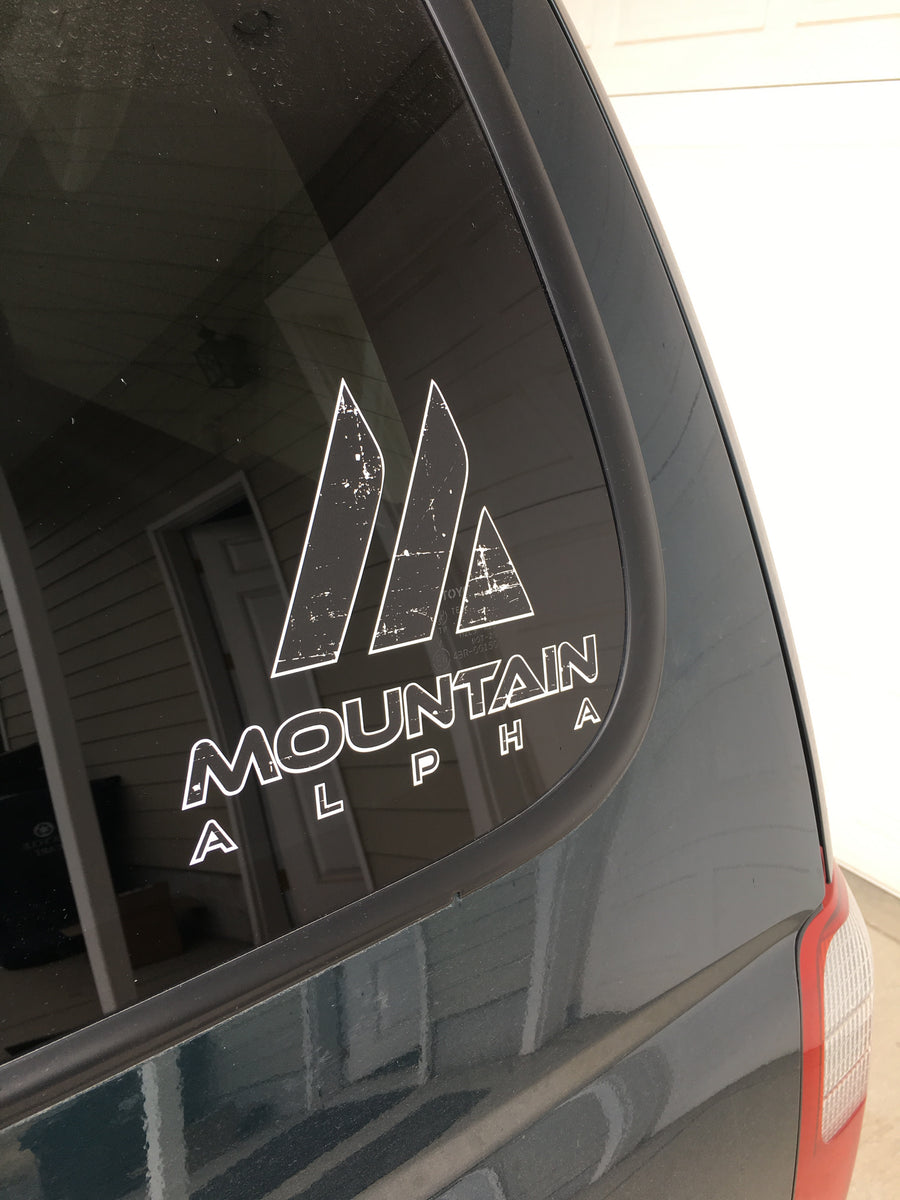 6x8in Die Cut Sticker – Mountain Alpha